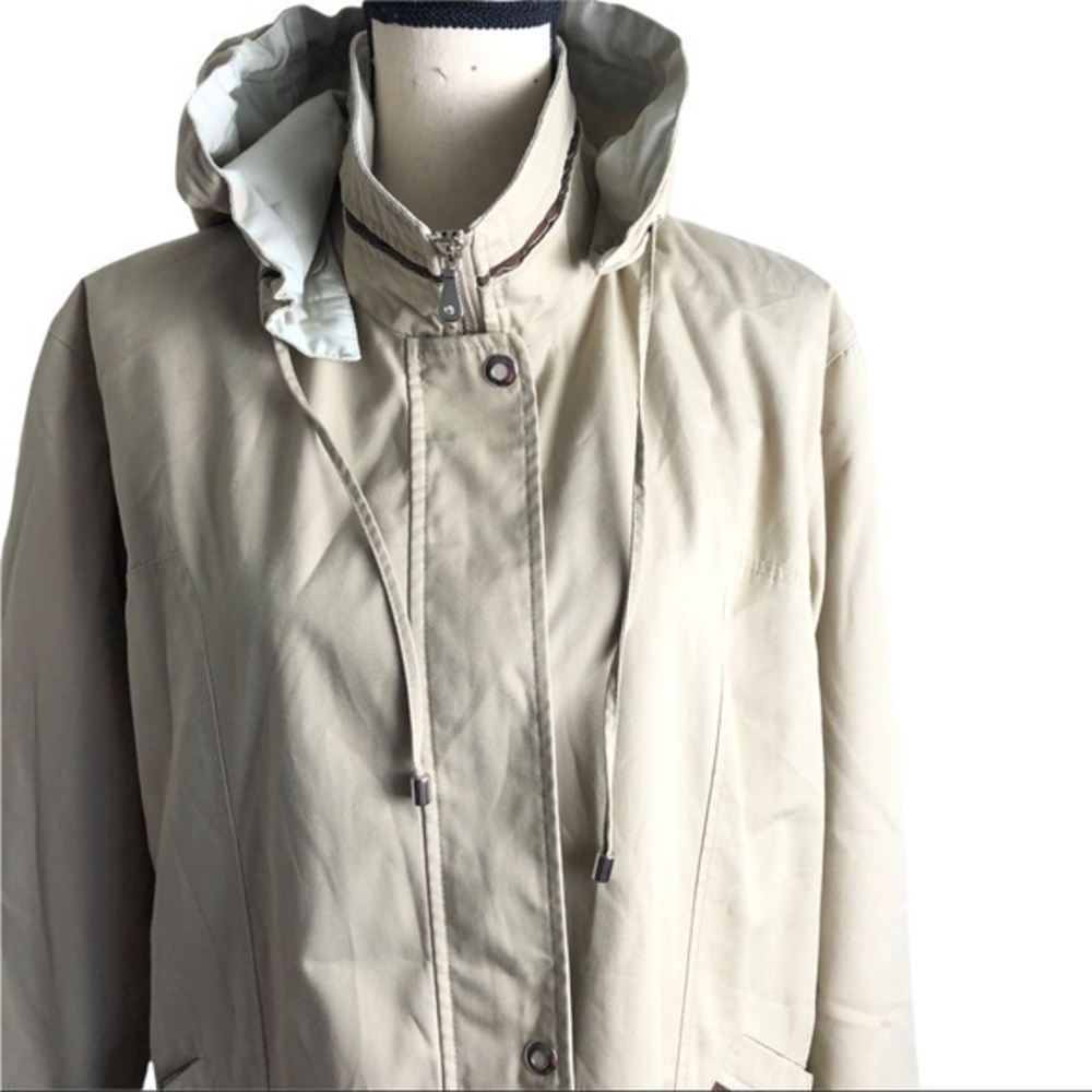 Mackintosh New England Removable Hooded High Neck Tan Anorak Jacket Size M - Picture 14 of 14